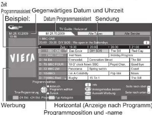 PANASONIC Viera TX-P46GQ21 - Rufen Sie den Programmassistenten auf. - 2