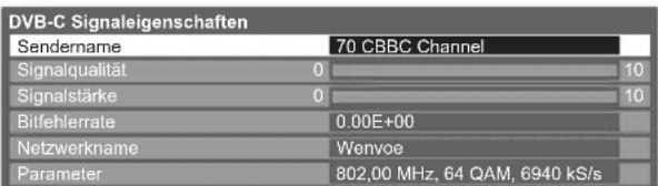 PANASONIC Viera TX-P46GQ21 - DVB-Signal überprüfen Signaleigenschaften - 3