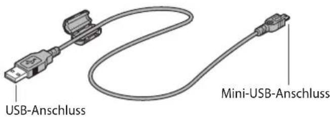 PANASONIC Viera TX-P42VT30Y - Den Ferritkern so nah am USB-Anschluss des Ladekabels anbringen wie gezeigt. - 1