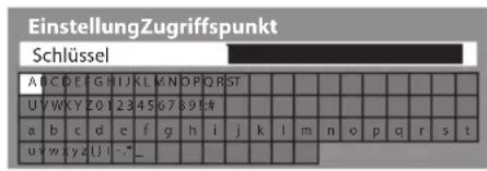 PANASONIC Viera TX-P42VT30Y - Geben Sie den Verschlüsselungscode des Zugangspunktes ein (Legen Sie die Zeichen nacheinander fest) - 1