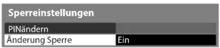 PANASONIC Viera TX-P42VT30Y - Wählen Sie [Änderung Sperre] und stellen die Option auf [Ein] - 1