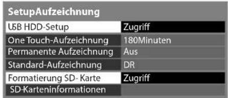 PANASONIC Viera TX-P42VT30Y - Wählen Sie [USB HDD-Setup] oder [Formatierung SD-Karte] und nehmen Sie die gewünschte Einstellung vor - 1
