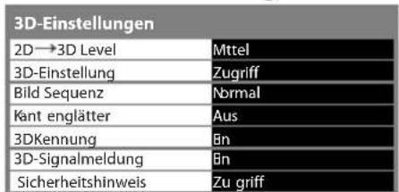 PANASONIC Viera TX-P42VT30Y - Wählen Sie eine der folgenden Funktionen aus, und nehmen Sie die gewünschte Einstellung vor. - 1