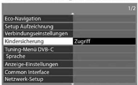 PANASONIC Viera TX-P42VT30Y - Wählen Sie [Kindersicherung] - 1