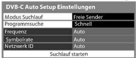 PANASONIC Viera TX-P42VT30Y - Nehmen Sie die gewünschten Einstellungen für die Auto Setup Einrichtung vor. - 1