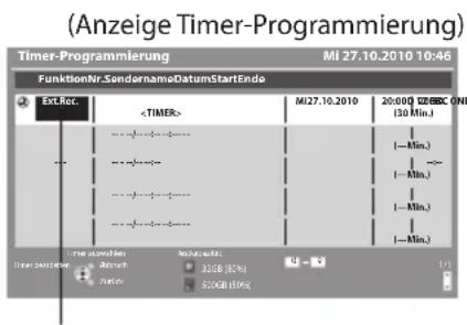 PANASONIC Viera TX-P42VT30Y - Wählen Sie die Funktion ([Ext. Rec.], [USB HDD-Rec.], [SD-Karte-Rec.] oder [Erinnerung]) - 1