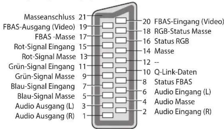 PANASONIC Viera TX-P42VT30Y - AV1 SCART-Anschluss (RGB, VIDEO, Q-Link) - 1
