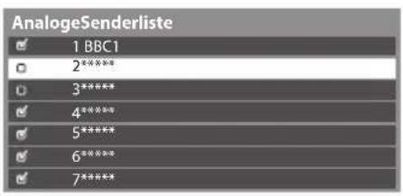 PANASONIC Viera TX-P42VT30Y - Sie können unerwünschte analoge Sender überspringen und analoge Sender bearbeiten [Senderliste] - 1