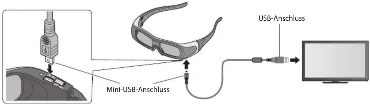 PANASONIC Viera TX-P42VT30Y - Ziehen Sie nach Abschluss des Ladevorgangs das Ladekabel ab. - 1