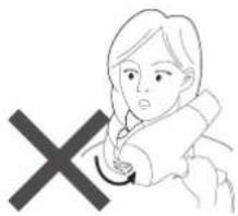 PANASONIC EH-NA10 - WARNING: This symbol on the hair dryer means "Do not use this hair dryer near water". Do not use this hair dryer near bathtubs, showers, basins or other vessels containing water. - 1