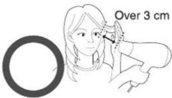 PANASONIC EH-NA10 - WARNING: This symbol on the hair dryer means "Do not use this hair dryer near water". Do not use this hair dryer near bathtubs, showers, basins or other vessels containing water. - 2