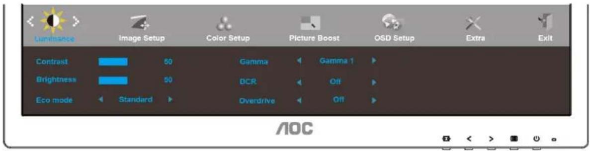 AOC E2275P - OSD Setting (Bildschirmmenü einstellungen) - 1