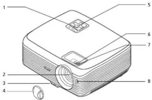 ACER X1235 - Aussehen des Projektors - 1