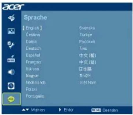 acer Sprache [ English ] Cestina Dansk Deutsch Español Franças Italang Magyar Nederlands Polski Portugues Svenska Turkçe Pycokwā Tveu 中文 (简) 中文 (简) 日本語 意大利 Viet Nam Wahlen Enter WEN Beenden