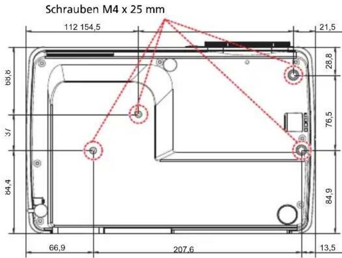 Schrauben M4 x 25 mm 112 154,5 21,5 88,8 37 84,4 66,9 207,6 13,5 76,5 28,8 84,9