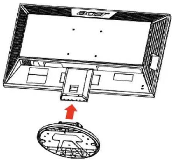 ACER V233PH - Anmontieren/Entfernen des Sockels - 1