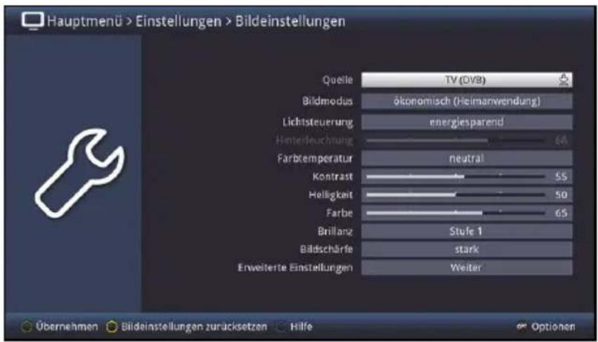 TECHNISAT Technivista 65 - Aufruf des Hauptmenüs und Navigieren in Menüs / Funktionen - 5