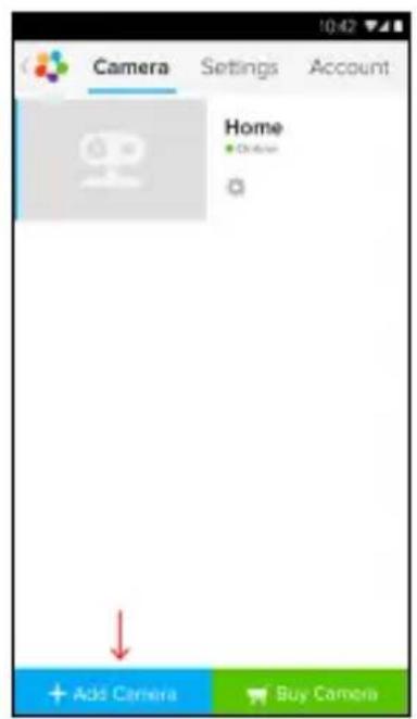 Camera Settings Account Home + Add Camera Buy Camera