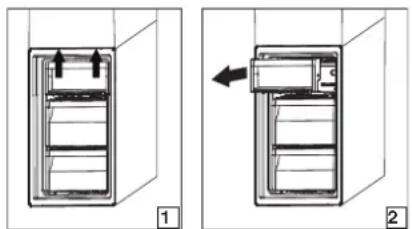 WHIRLPOOL W7 821O W H - Entnahme des Behälters des Gefrierfachs - 1