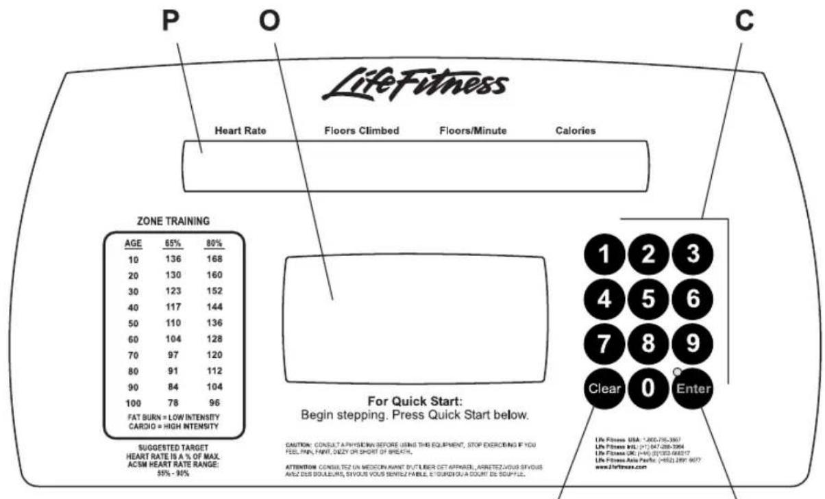 Life Fitness 955i Stairclimber - DISPLAY CONSOLE OVERVIEW - 1