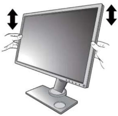 BENQ Zowie XL2746S - Einstellen der Höhe des Monitors - 1