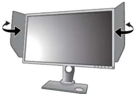 BENQ Zowie XL2746S - Befestigen Sie die Blende am Monitor. - 2
