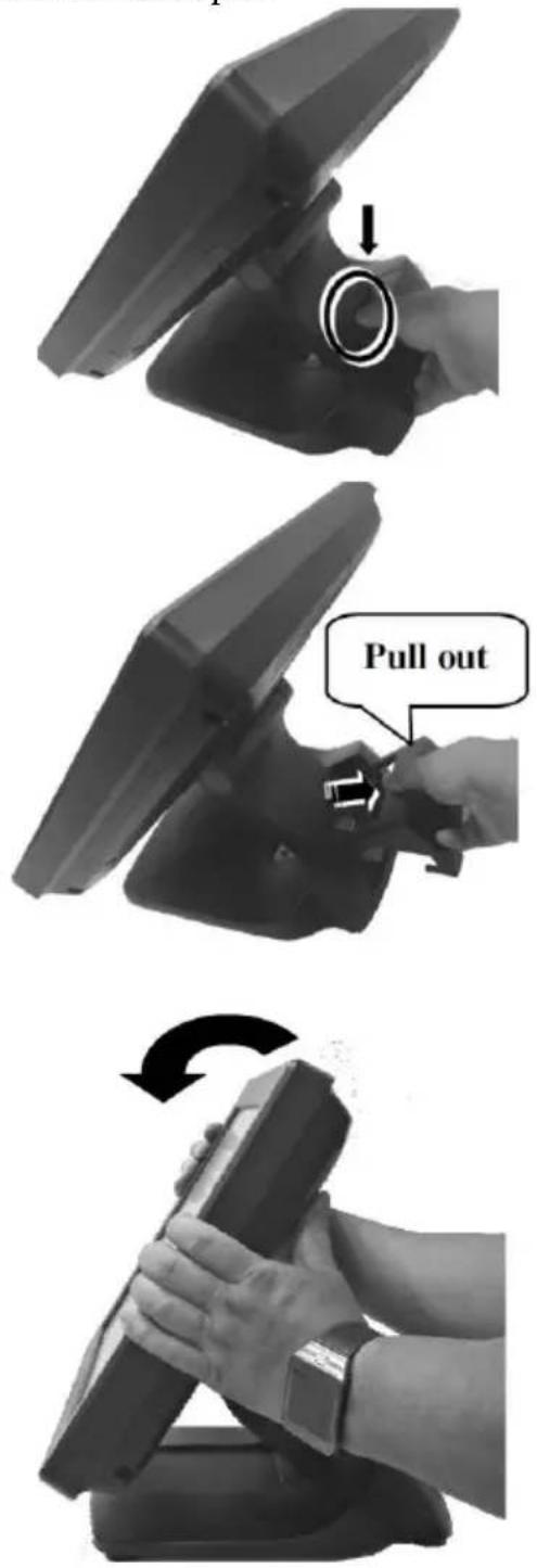 Posiflex PS-3415E - Connecting Power Adapter and I/O Cables - 1