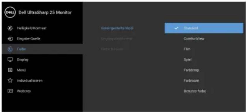 DELL UltraSharp U2520D - Voreinge- stellte Modi - 1