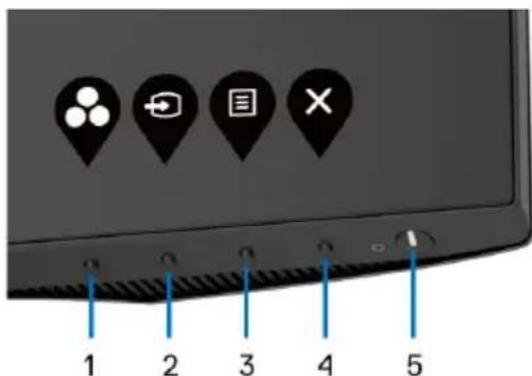 DELL UltraSharp U2520D - Bedienfeldtasten verwenden - 1
