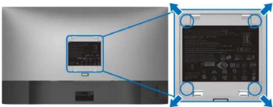 DELL UltraSharp U2520D - VESA Wandmontageset (optional) - 1