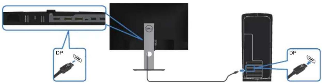 DELL P2421DC - Ihren Monitor anschließen - 1