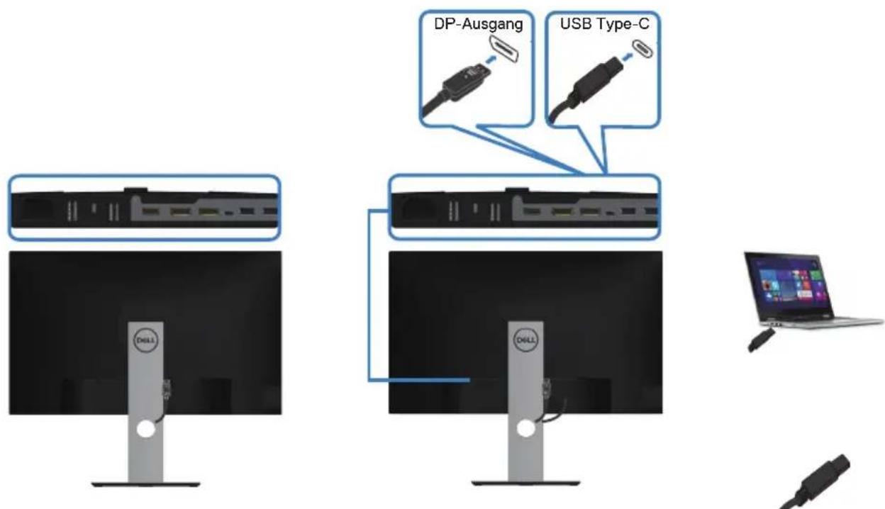 DELL P2421DC - Monitor für USB-C Multi-Stream Transport (MST)-Funktion anschließen - 1
