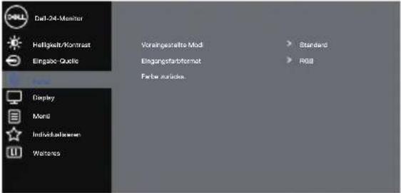 DELL P2421DC - OSD-Menü aufrufen - 9