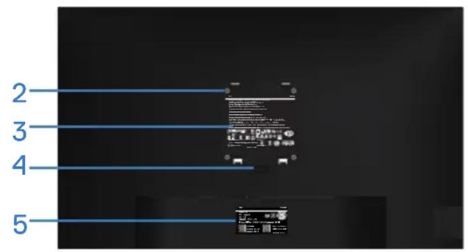 DELL P2421DC - Übersicht über Einzelteile und Bedienelemente - 3