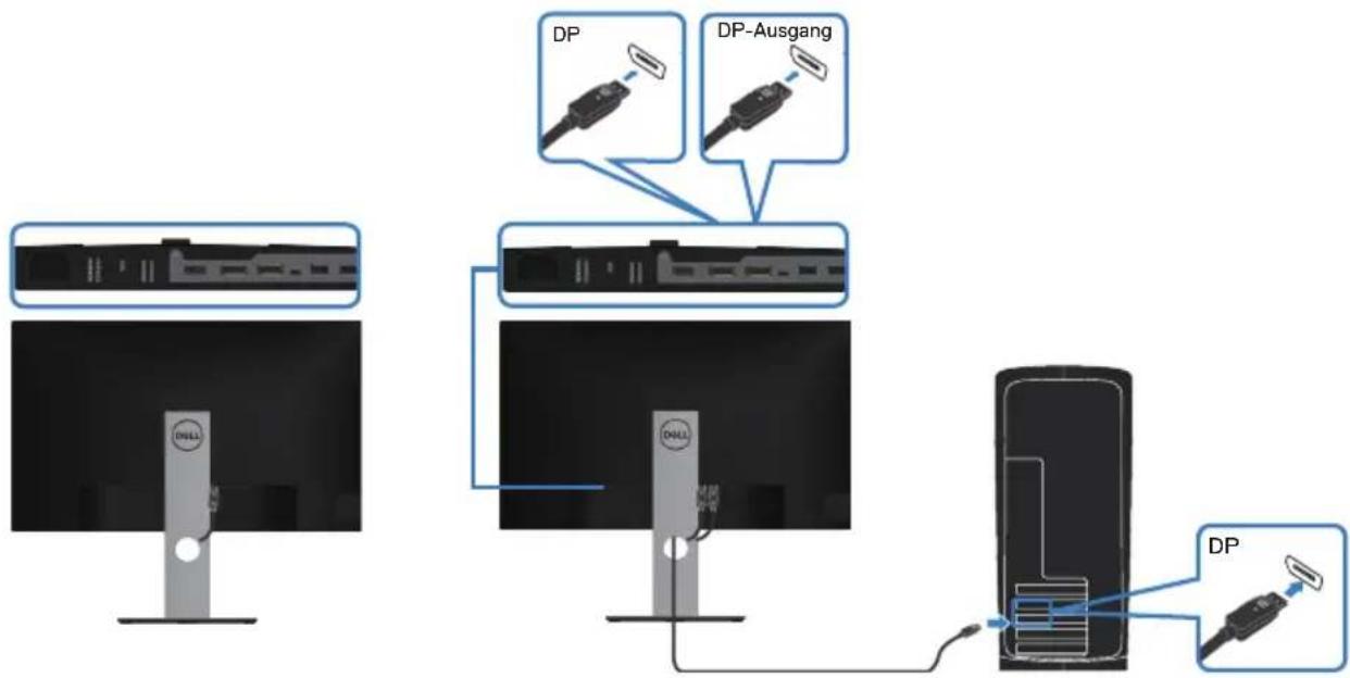 DELL P2421DC - Ihren Monitor anschließen - 2