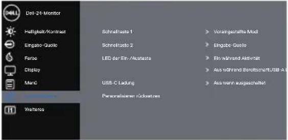 DELL P2421DC - OSD-Menü aufrufen - 19