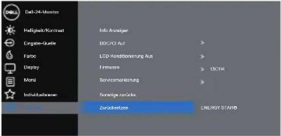 DELL P2421DC - OSD-Menü aufrufen - 28