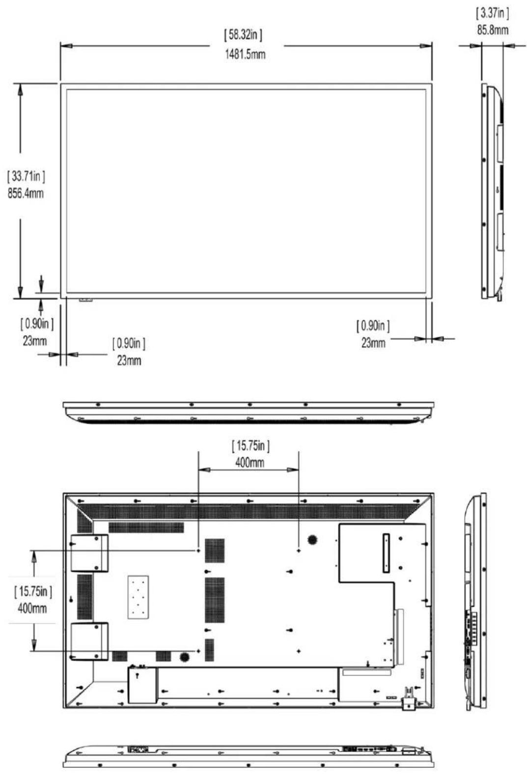 Planar PS6574KT - Dimensions - 10