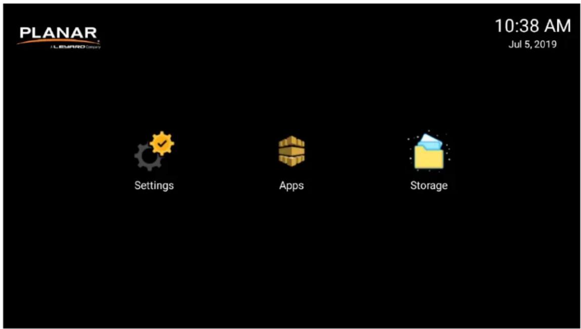 Planar PS6574KT - Android Main Menu - 1