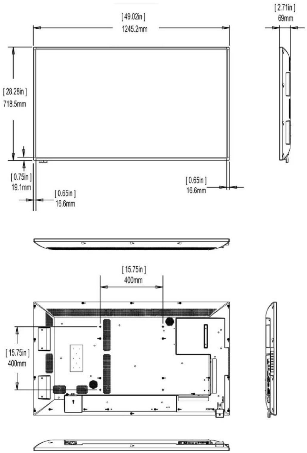 Planar PS6574KT - Dimensions - 7