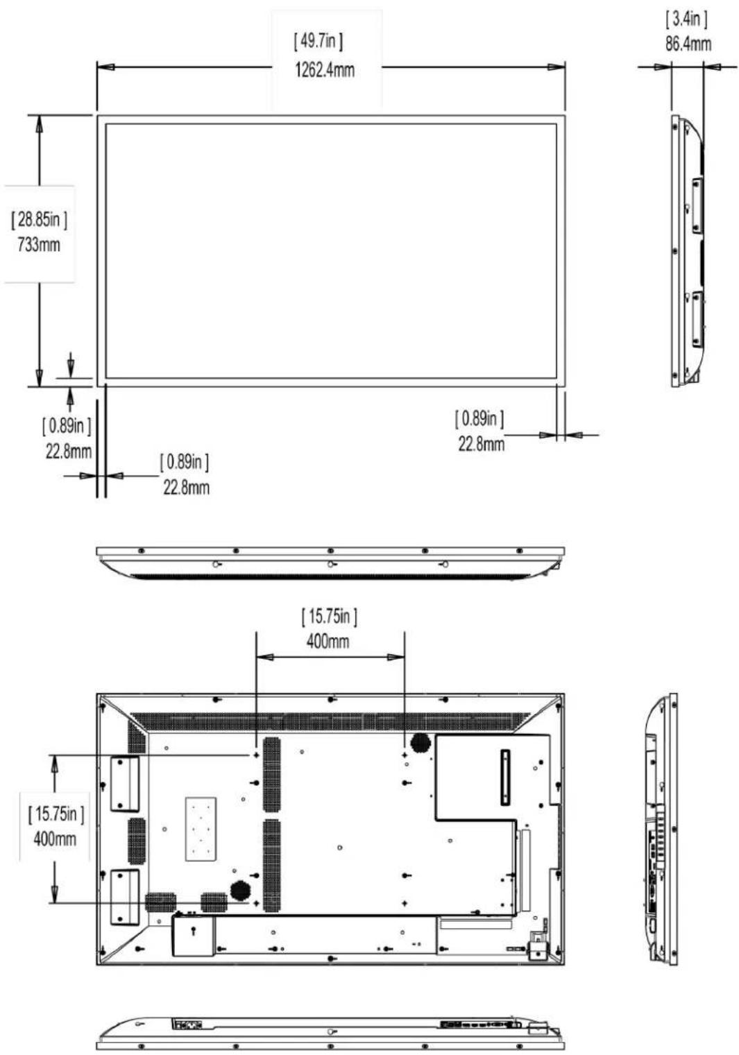 Planar PS6574KT - Dimensions - 8