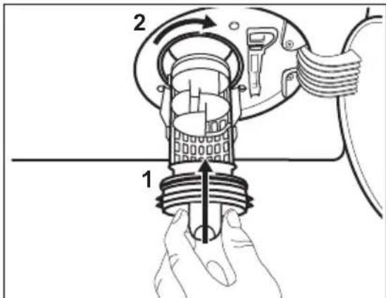 AEG L7FE78695 - Gehen Sie zum Reinigen der Pumpe folgendermaßen vor: - 7