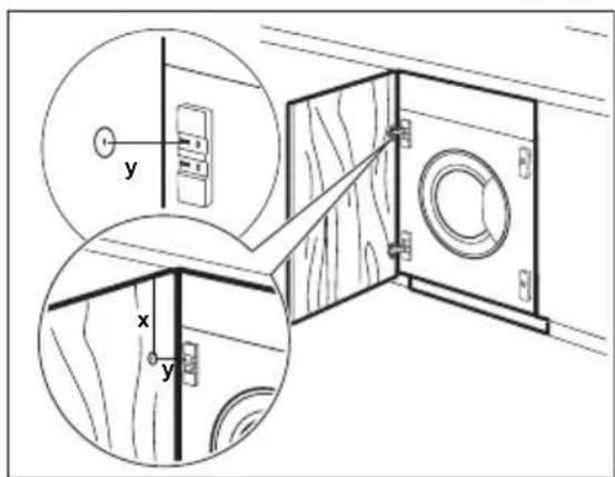 AEG L7FBI6470 - Wechseln des Anschlags der Verkleidungstür - 3