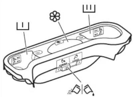 AEG L6TB64260 - Waschmittelfächer. Gebrauch von Wasch- und Pflegemitteln - 1