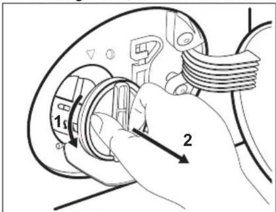 AEG L6FB68480 - Gehen Sie zum Reinigen der Pumpe folgendermaßen vor: - 4