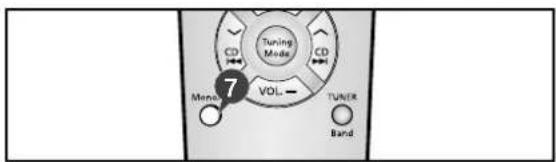 Tuning Mode CD CD 7 VOL Memo TUNER Band