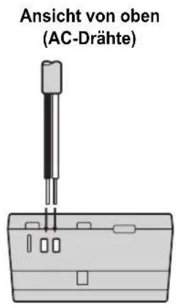 Ansicht von oben (AC-Drähte)