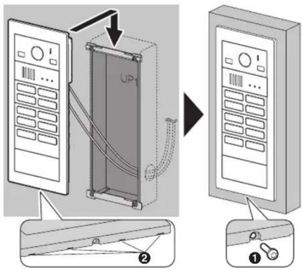 PANASONIC VL-VM301 - Bündige Montage mittels rückseitigem Kasten - 2