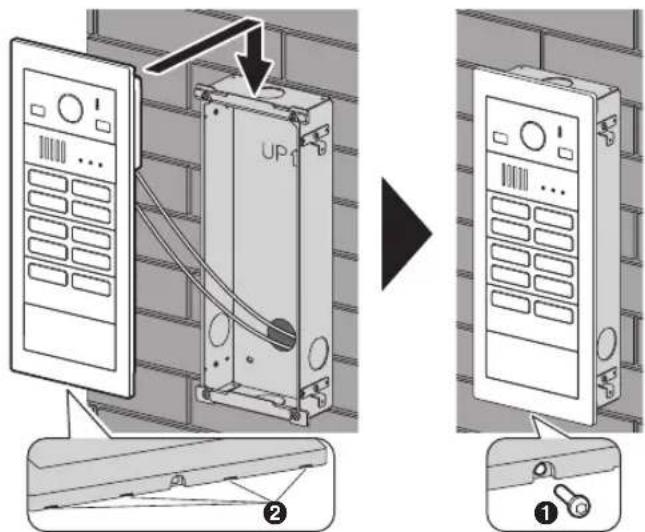 PANASONIC VL-VM301 - Aufputzmontage mittels rückseitigem Kasten und Abdeckung Aufputzmontage - 4