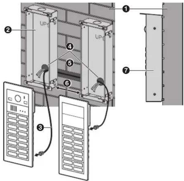 PANASONIC VL-VM301 - Verbinden von 2 Rahmen einer Eingangsstation - 1